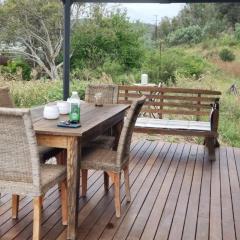 Micro Mansion with big deck and views in Lovely Lithglow