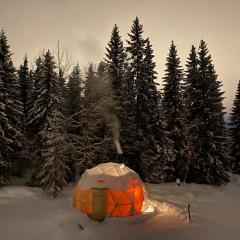 Dome Glamping with shared bathroom