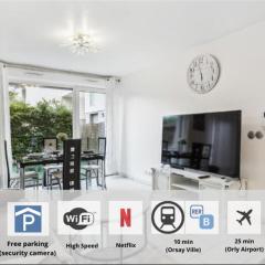 Apart-Chic-Les-Ulis With Balcon, Terrasse and Parking