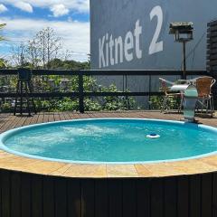 Kitnet 2 na Joaquina com piscina