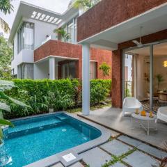 La Masillia, 2 BHK with Private Pool, 15 mins from Morjim Beach, Wifi, Peaceful location, Kitchen, Security, Patio