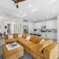 Colorful retreat near beach and pickleball courts