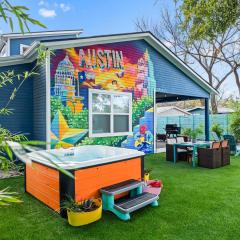 Stylish 4BR with Infrared Sauna, Hot Tub, Cornhole and Cowboy Pool