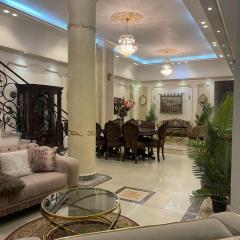 Luxury villa with coverable pool sheik zayed