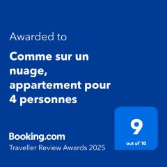 Comme sur un nuage, appartement pour 4 personnes