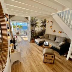 Duplex JUNGLE BLEUE Terrasse vue mer incroyable