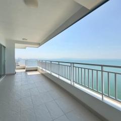 Premium seaview front beach 3bedroom 3bathroom pattaya floor15 jomtien