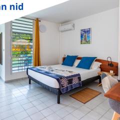 KAWAN NID -Studio Cosy à 200m de la Plage et Jardin privé pour un séjour détente au cœur de Marie Galante