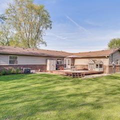 12 Mi to Indianapolis Motor Speedway Home with Deck