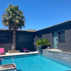 Maison 50m des plages 2 chambres 4 pers avec piscine chauffée privée