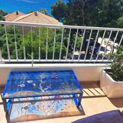 Family Apartment Green with a sea view and a free parking