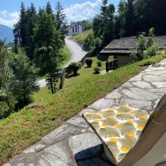 Ferienwohnung Laax mit Traumblick, großem Balkon und Terrasse