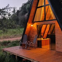 Chalé Riacho - Cabana em Contenda - Chalé romântico com hidromassagem