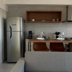 Apto com sacada gourmet e piscina em Bauru