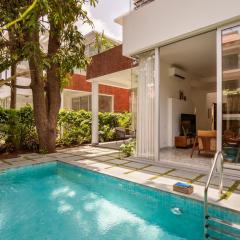 La Donaira 2 & 3 BHK Villas with Private Pool Garden & Kitchen 10 mins to Vagator & Morjim Beach