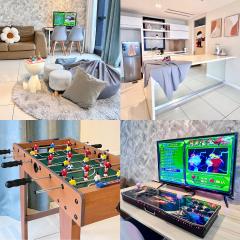 Gathering 13-15pax Kids Friendly Near to SunwayPyramid 3R3B Soccer Table, Game Console, 5G WiFi Android Projector, Board Games 华人房东