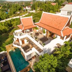 Villa Melitta, Pool, Beach, 360-SeaViews, 6-bed Thai Luxury on Best Location in Samui