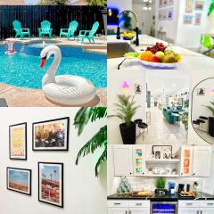 Coachella Private Pool Fire Pit BBQ with Chefs Kitchen