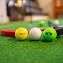 Views of Lone Peak and mini golf