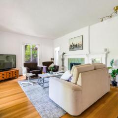 A Picturesque room surrounded by flowers with share spaces