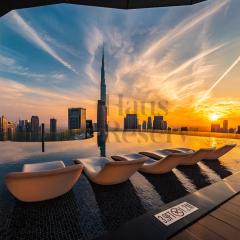 Paramount Midtown Hotel - Luxury Apartments & Infinity Pool with Burj Khalifa View