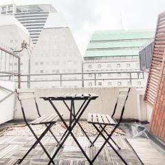 Shinjuku Center新宿中心! !Shinjuku Kabukicho! 3min walk! JR 新宿!地铁站步行3分 !新宿歌舞伎!阳光的超大阳台 俯瞰明大街街景!著名连锁大型公寓!一层24小时保安常驻605