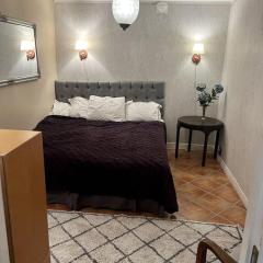 Lovely small room with a double bed no window in a charming Båstad villa prime location with terrace