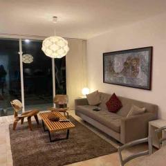 Beachfront 2 bedroom apartment with terrace & BBQ