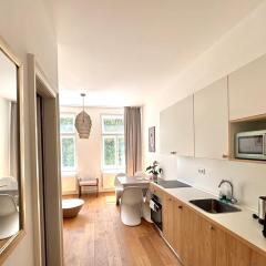 Art Nouveau apartment with garden in Pisek