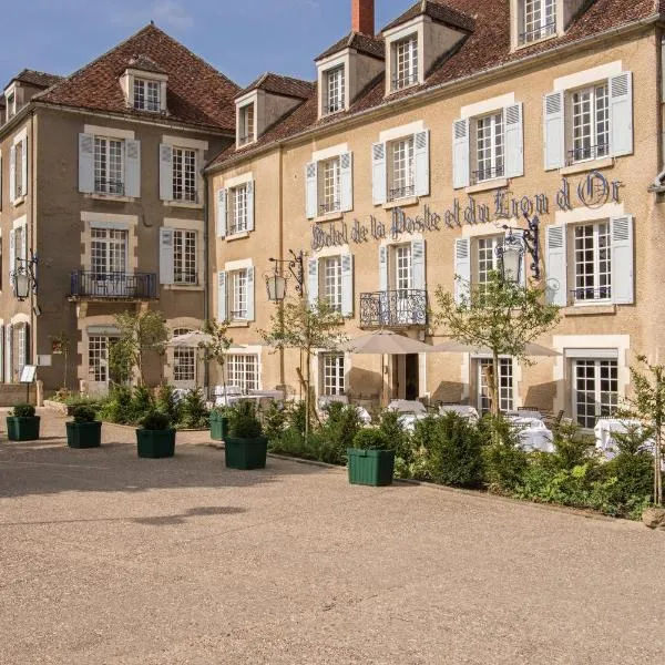 邮政和金狮奖餐厅酒店，位于Fontenay-près-Vézelay的酒店