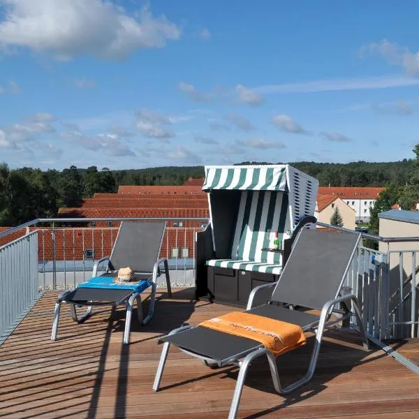 DünenResort in Binz, strandnahe und moderne FeWos mit Balkon, teilweise mit Meerblick,，位于宾茨的酒店