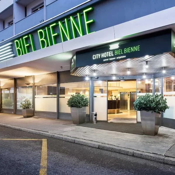 City Hotel Biel Bienne Free Parking，位于Sonceboz的酒店