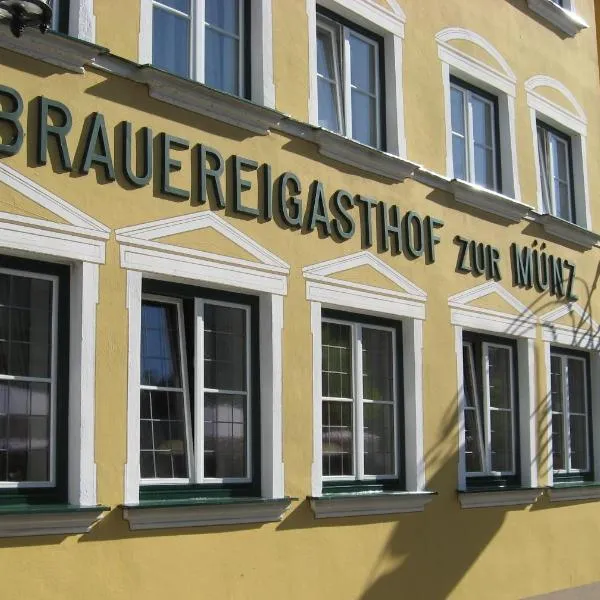 Brauereigasthof zur Münz seit 1586，位于金茨堡的酒店