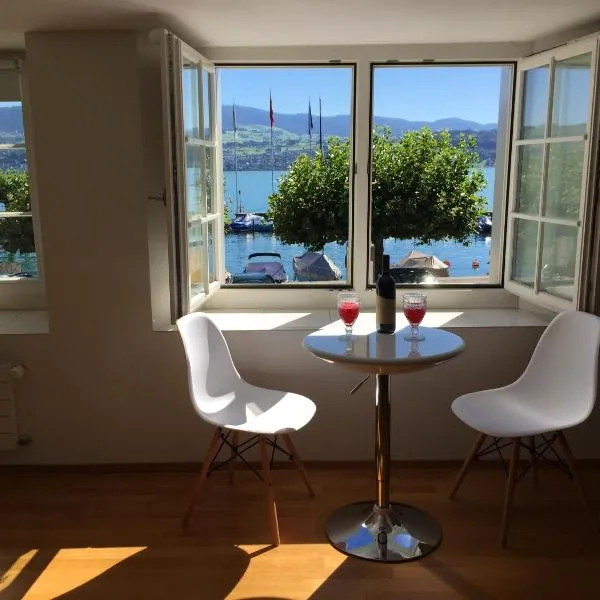 Gemütliche Ferienwohnung Zürichsee, Seeblick, am Hafen Stäfa，位于施泰法的酒店