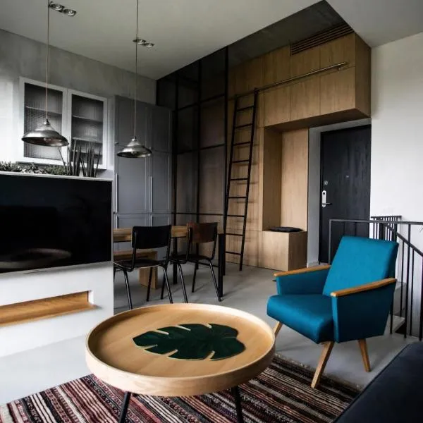 G - Owl Jazz - Modern and spacious loft type apartment 8 with free private parking，位于Ringaudai的酒店