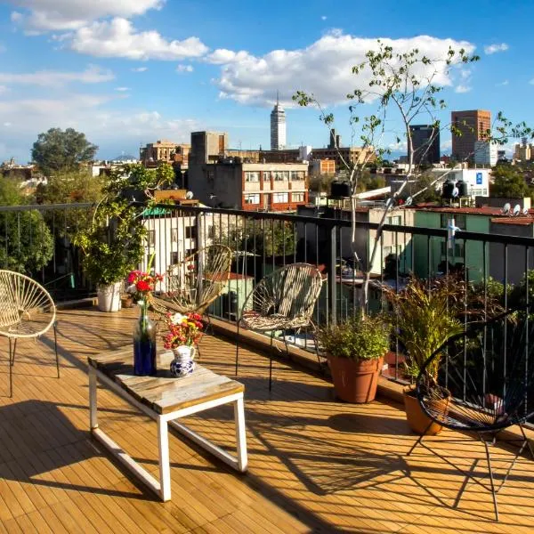 Casa Índigo CDMX，位于墨西哥城的酒店