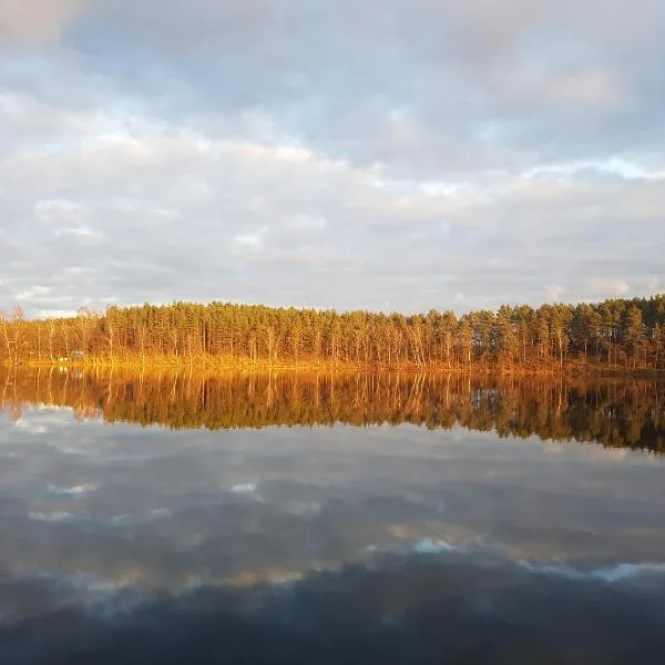 Agro Breza domek nad samym jeziorem- sauna, balia ogrodowa，位于Tuszkowy的酒店