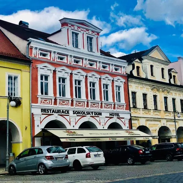 索科尔楼大酒店，位于Tlumačov的酒店