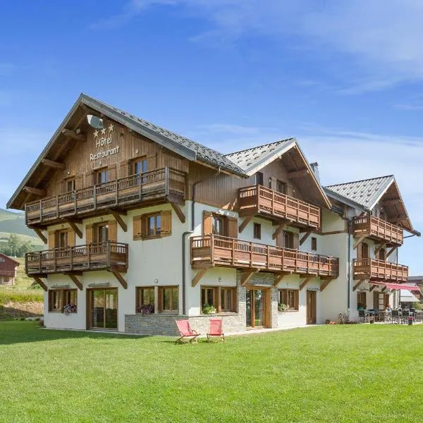 Chalet-Hôtel Le Beausoleil, The Originals Relais (Hotel-Chalet de Tradition)，位于Albiez-le-Vieux的酒店