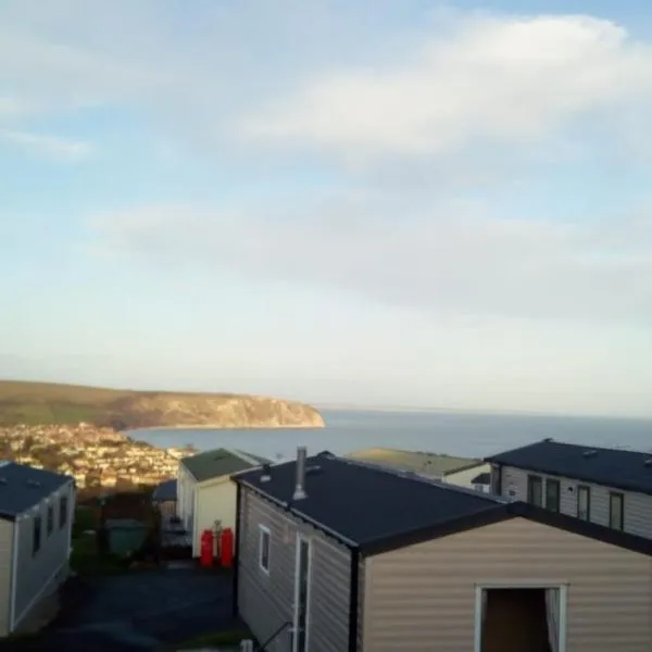 Swanage Bay View caravan，位于斯沃尼奇的酒店