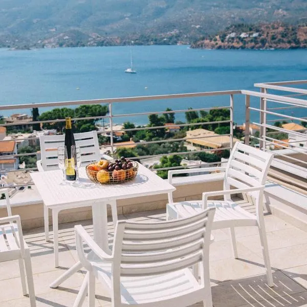 Kalavria Luxury Suites - magnificent sea view of Poros，位于波罗斯的酒店