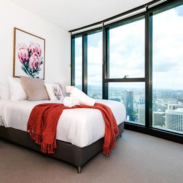 Lvl 59 Skytower Amazing Views CBD Wifi Carpark by Stylish Stays，位于布里斯班的酒店