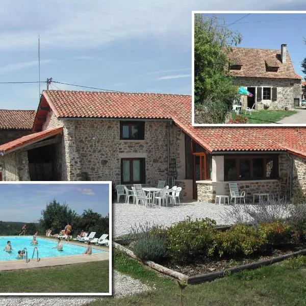 Villa Gites Chambre d hôtes avec piscine Dordogne 2-4-6-8-10 personnes，位于Piégut-Pluviers的酒店