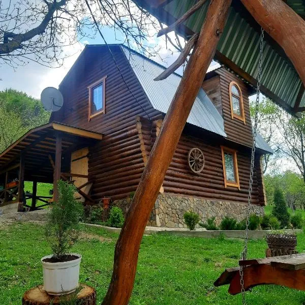 Дерев'яний будинок з банею，位于Oriv的酒店