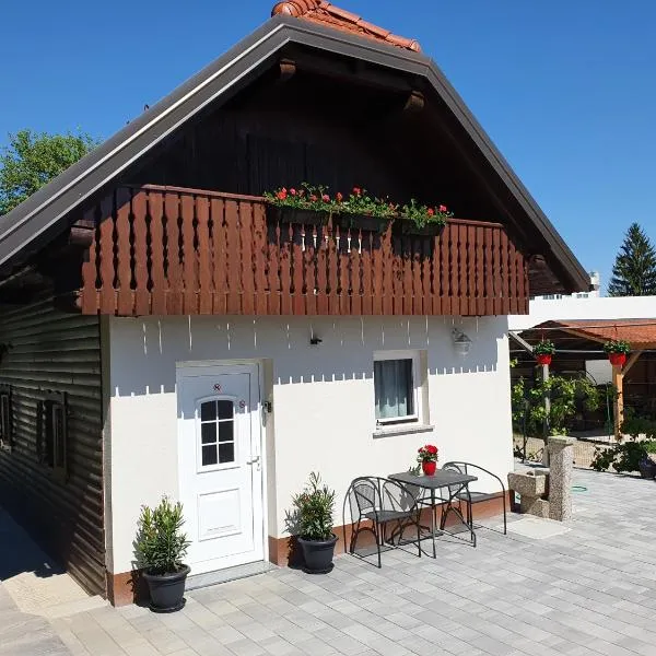 Charming tiny house "Pr Basc" in Ljubljana with cozy terrace and barbecue area，位于Ig的酒店