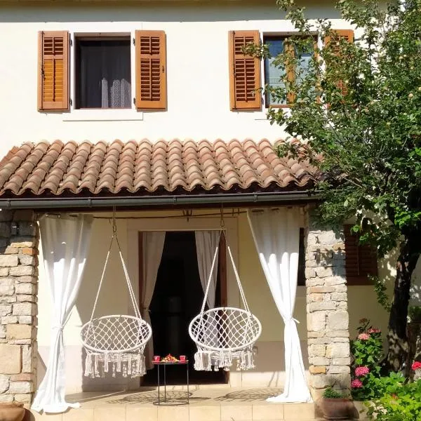 Apartment PARENZANA, little row HOUSE with big green yard in central Istria，位于Rakotule的酒店