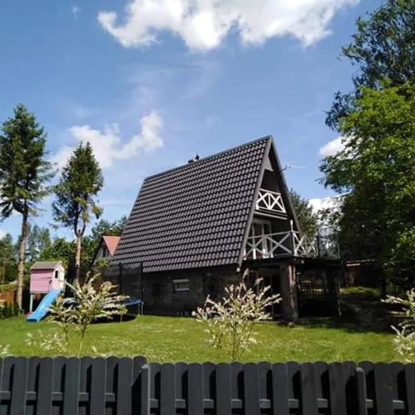 Grygielówka nad jeziorem - sauna & jacuzzi，位于Pomieczyno的酒店