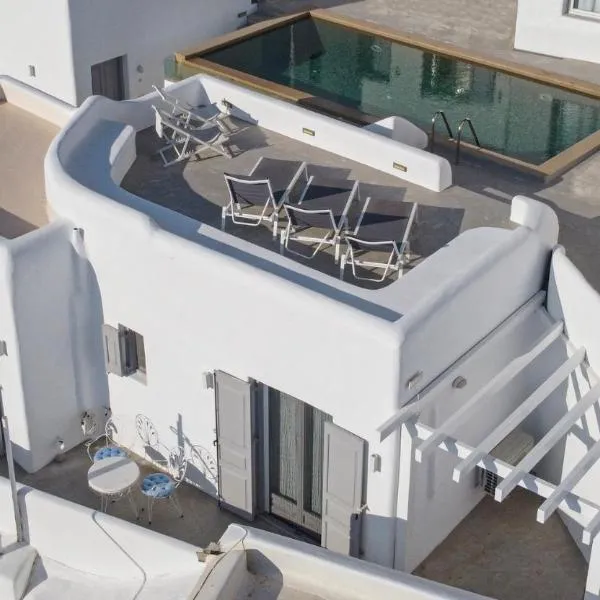 Myconian Relax House with swimming pool，位于阿诺梅拉的酒店