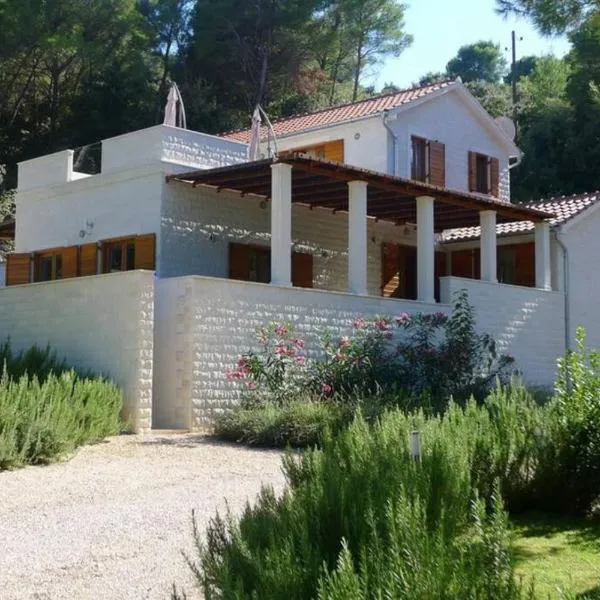 Private luxury Villa AZZURRO on Solta for up to 10 persons, free parking, very close to beach! FREE Kajak & Mountainbikes, GREAT living area & privacy!，位于罗加克的酒店