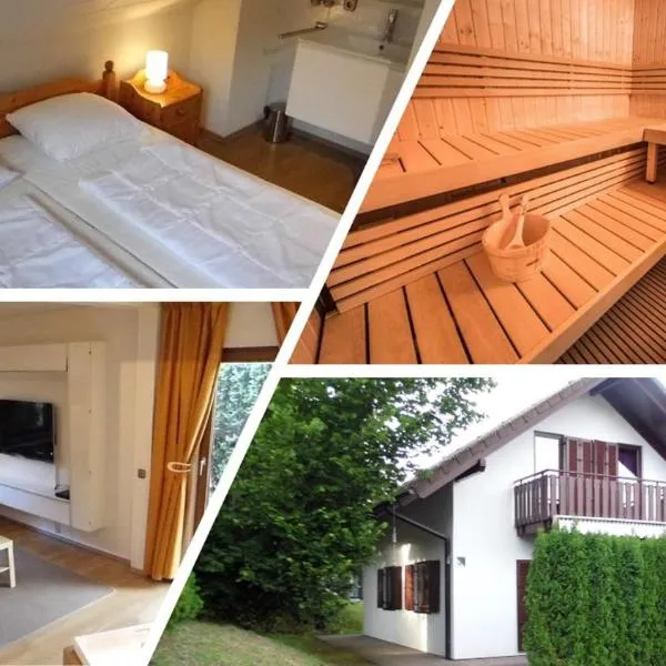 Seepark Kirchheim Ferienhaus bei Viola mit Sauna，位于Oberaula的酒店